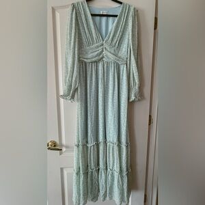 EUC Elegant Floral Long Sleeve Dress